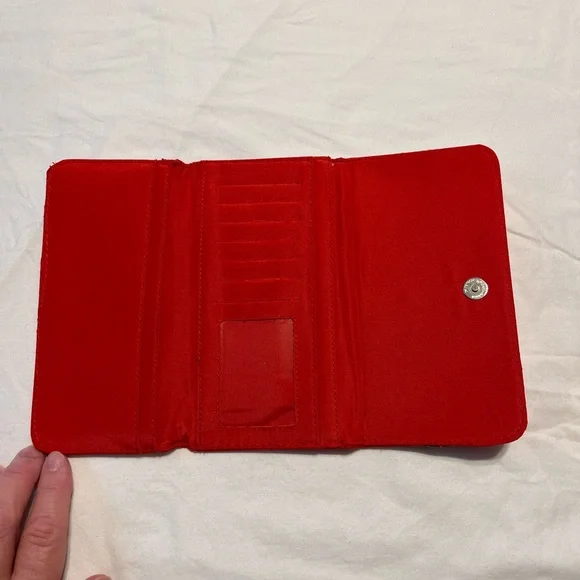 Festive Quilted Red Holiday Purse Tote and Wallet - Picture 11 of 15